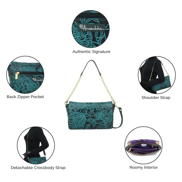 Orinal Hand-Painted Leather Flap Crossbody With Shoulder :v - Picture 5 of 5